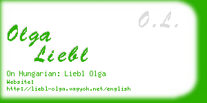 olga liebl business card